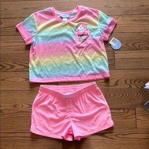 Dots Pink and Yellow Pajama Set with Soft Cotton Comfort